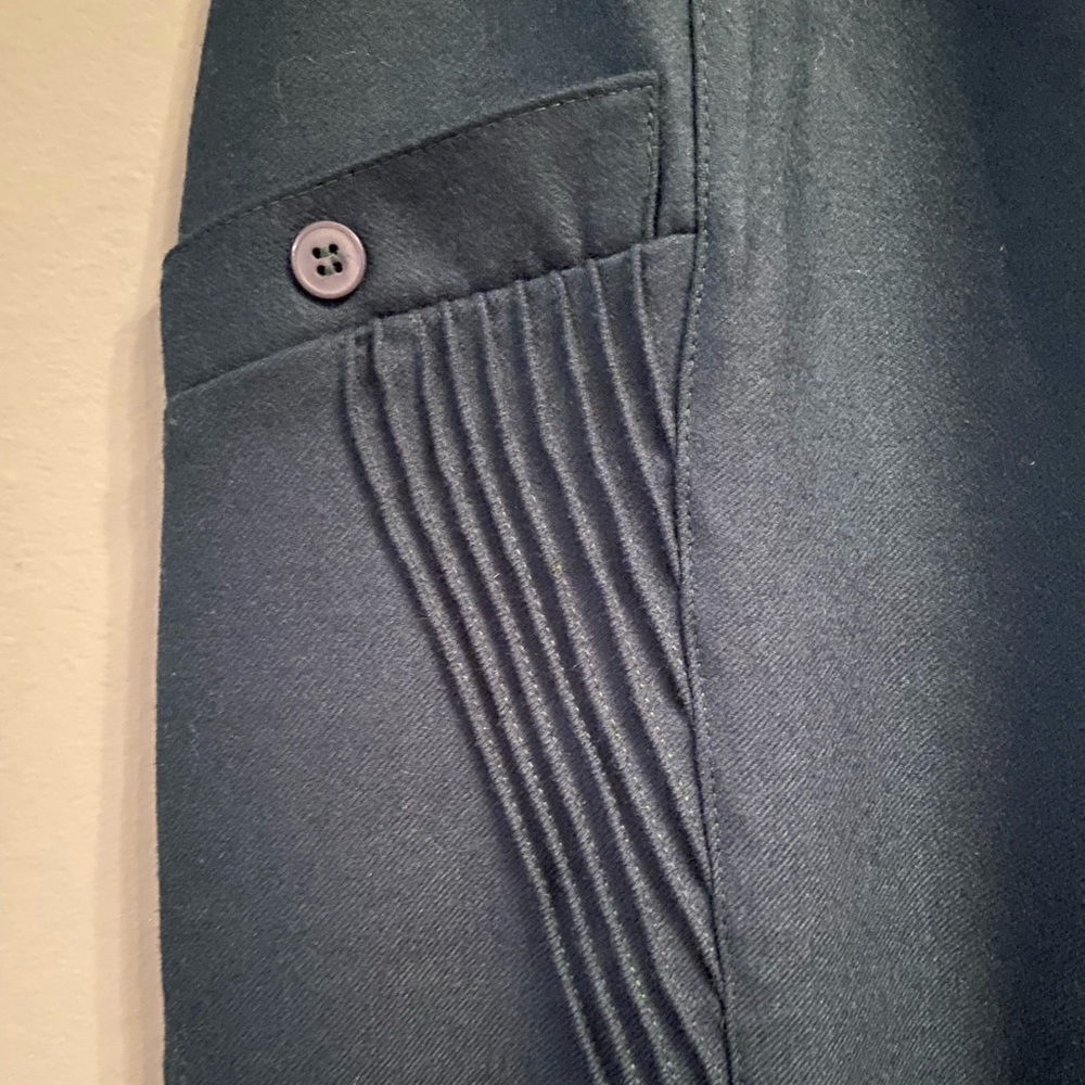 Vintage Pandolfi Green Wool Skirt, EU Size 42 - Picture 6 of 16